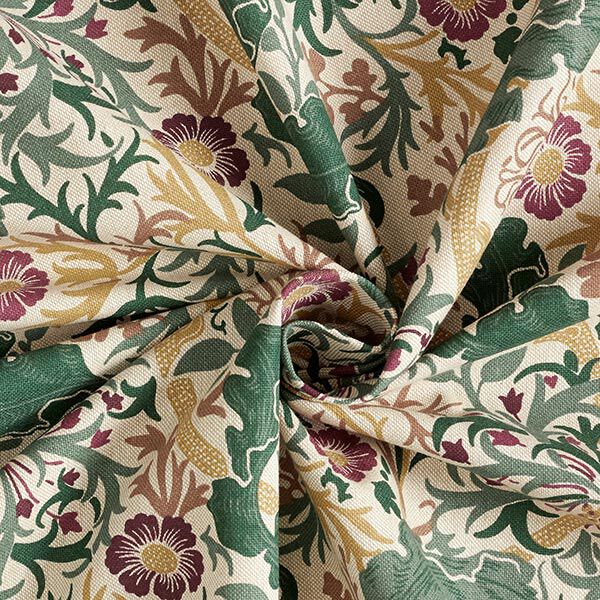 Tissu de décoration Semi-panama fleurs artistiques – nature,  image number 3