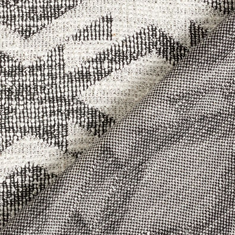 Tricot bouclé à chevron – noir/blanc, image number 5
