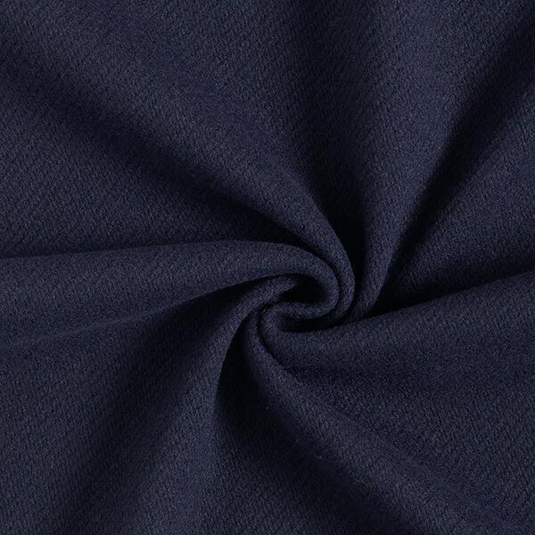Tissu pour manteau en laine mélangée, uni – bleu nuit,  image number 1