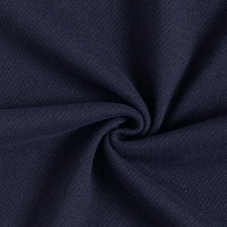 Tissu pour manteau en laine mélangée, uni – bleu nuit,  image number 1