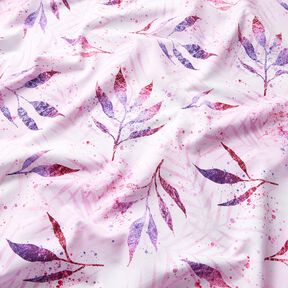 Jersey coton Magie des feuilles | Glitzerpüppi – rosé, 