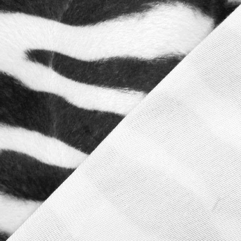 Imitation Fourrure d'Animal zèbre – noir/blanc,  image number 4