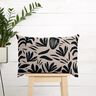 Tissu de décoration Gobelin Plantes abstraites – beige clair/noir,  thumbnail number 7
