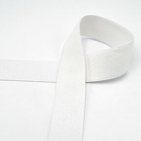 Bande élastique métallisée [40 mm] – blanc, 