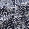 Tissu en coton Cretonne Mandala fleuri – blanc/bleu nuit,  thumbnail number 2