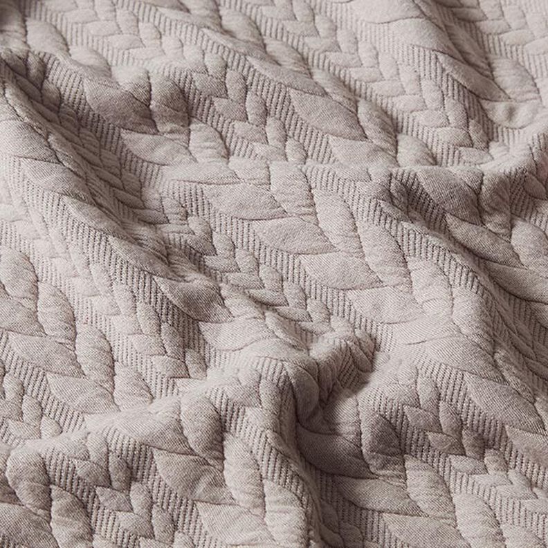 Jersey jacquard Cloqué Torsades – beige,  image number 2