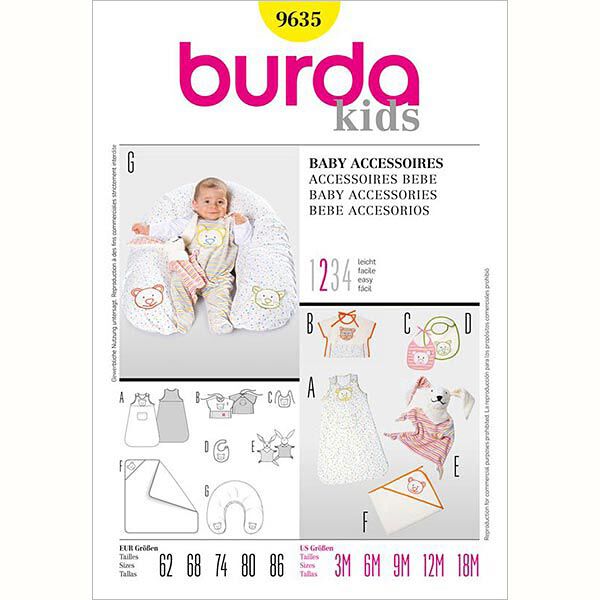 Accessoires bébé, Burda 9635,  image number 1