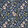 Tissu en coton Cretonne Fleurs – bleu nuit,  thumbnail number 1