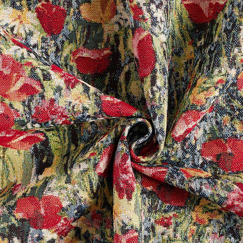 Tissu décoratif Gobelin Coquelicots – carmin,  image number 3