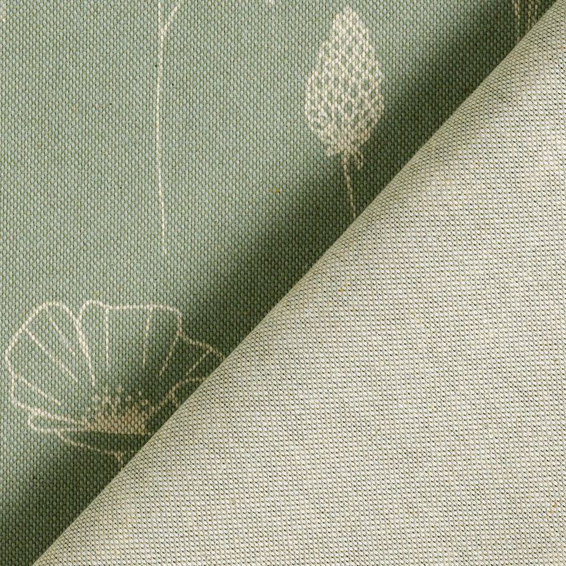 Tissu de décoration Semi-panama Fleurs délicates – roseau, image number 4