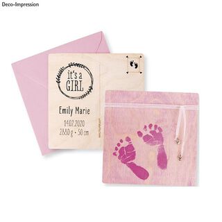 Kit pour empreinte Bébé | Rayher – rose, 