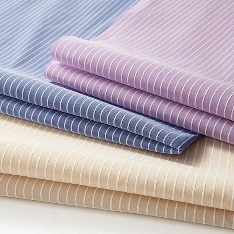 Tissu stretch à rayures horizontales élastique longitudinalement – violet pastel,  image number 5