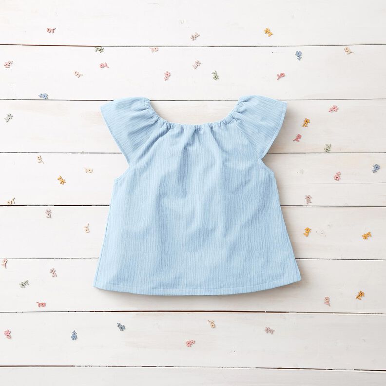 Tissu double gaze de coton – bleu bébé,  image number 8
