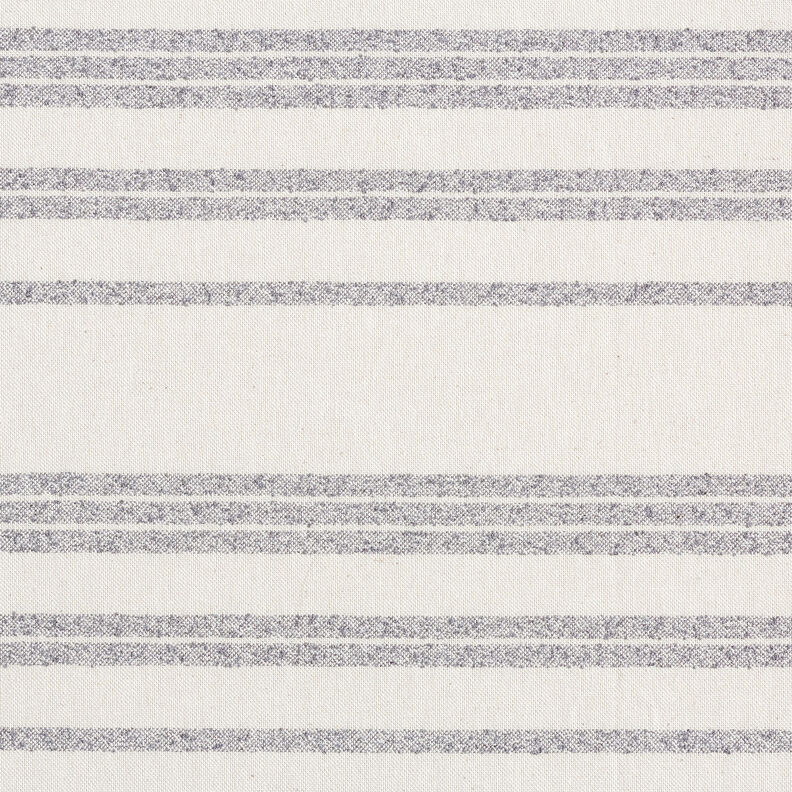 Tissu de décoration Semi-panama Rayures tissées – bleu acier/nature,  image number 1