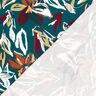 Jersey viscose fleurs modernes – pétrole/cuivre,  thumbnail number 4