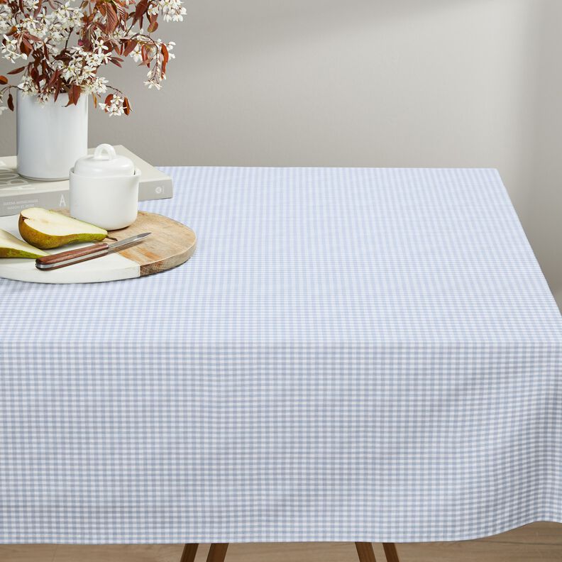 Tissu en coton Vichy à carreaux 0,5 cm – jean bleu clair/blanc,  image number 7