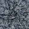 Mélange viscose lin Fleurs esquissées – bleu nuit/blanc,  thumbnail number 3