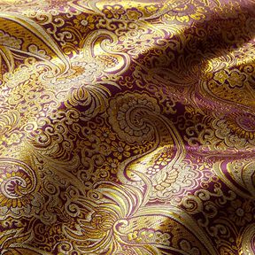 Jacquard d’habillement métallisé Paisley – lilas/or, 