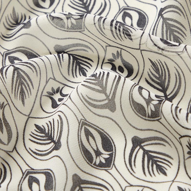 Chiffon motif art déco – noir/blanc, image number 2
