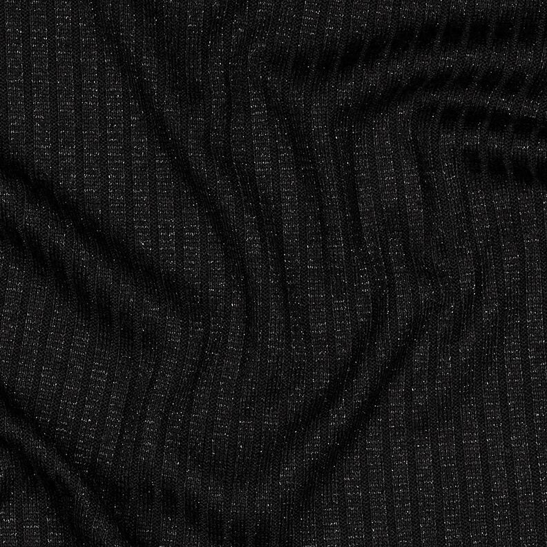 Maille côtelée Lurex – noir, image number 2