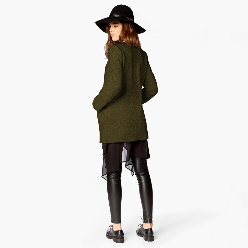 Polaire de laine pure laine vierge Uni – olive foncé,  image number 5