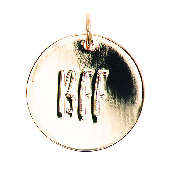Pendentif BFF [Ø17 mm] | Rico Design – or métallique,  image number 1