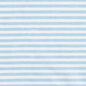 Tissu en coton Cretonne rayures décontractées – bleu clair/blanc, 