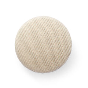 Bouton recouvert, Tissu croisé coton – beige, 