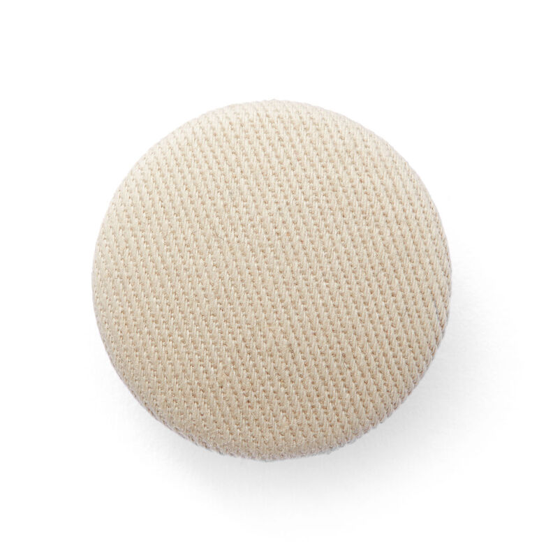 Bouton recouvert, Tissu croisé coton – beige,  image number 1