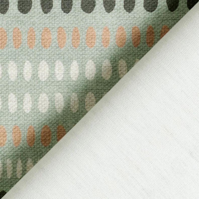 Tissu d’extérieur Canvas Pois – eucalyptus/marron clair,  image number 4