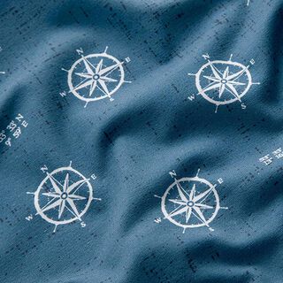GOTS Jersey coton Boussole | Tula – bleu jean, 