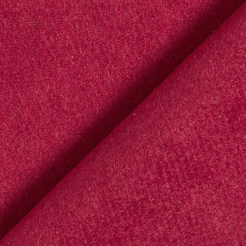 Tissu pour manteau en laine mélangée, uni – rouge foncé,  image number 3