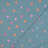 Jersey coton Cœurs en néon | by Poppy – bleu pigeon/orange néon,  thumbnail number 4