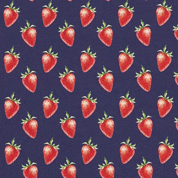 Jersey coton Fraises Impression numérique | STENZO – bleu marine/rouge feu, image number 1
