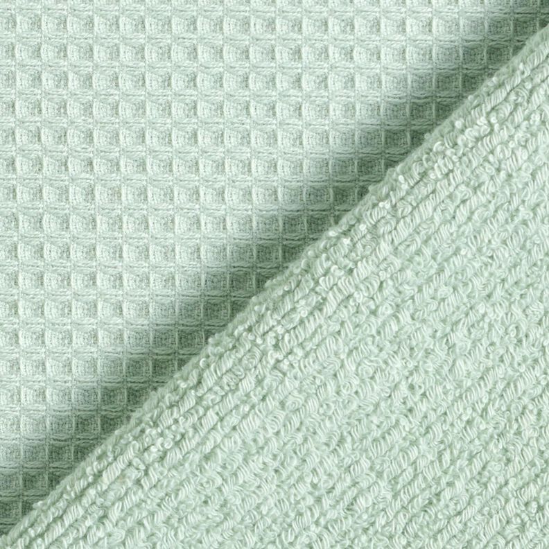 Tissu éponge/Nid d’abeille Uni – menthe clair,  image number 4