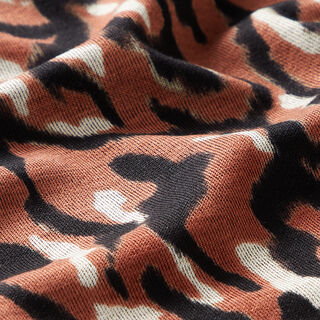 Jersey romanite motif léopard abstrait – cuivre, 