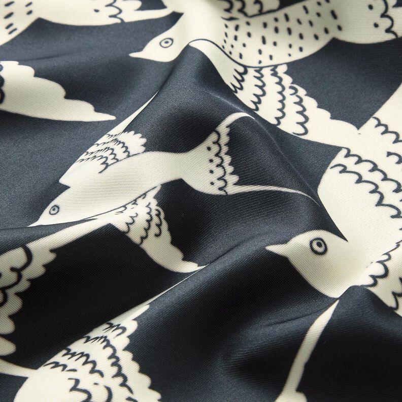 Panneau satin hirondelles | Katia Fabrics – anthracite/crème, image number 10