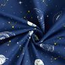 Tissu de décoration Constellations Glow in the Dark – bleu marine/jaune clair,  thumbnail number 5