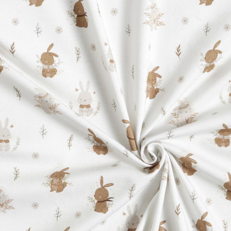 Jersey coton petits lapins mignons Impression numérique – ivoire,  image number 3