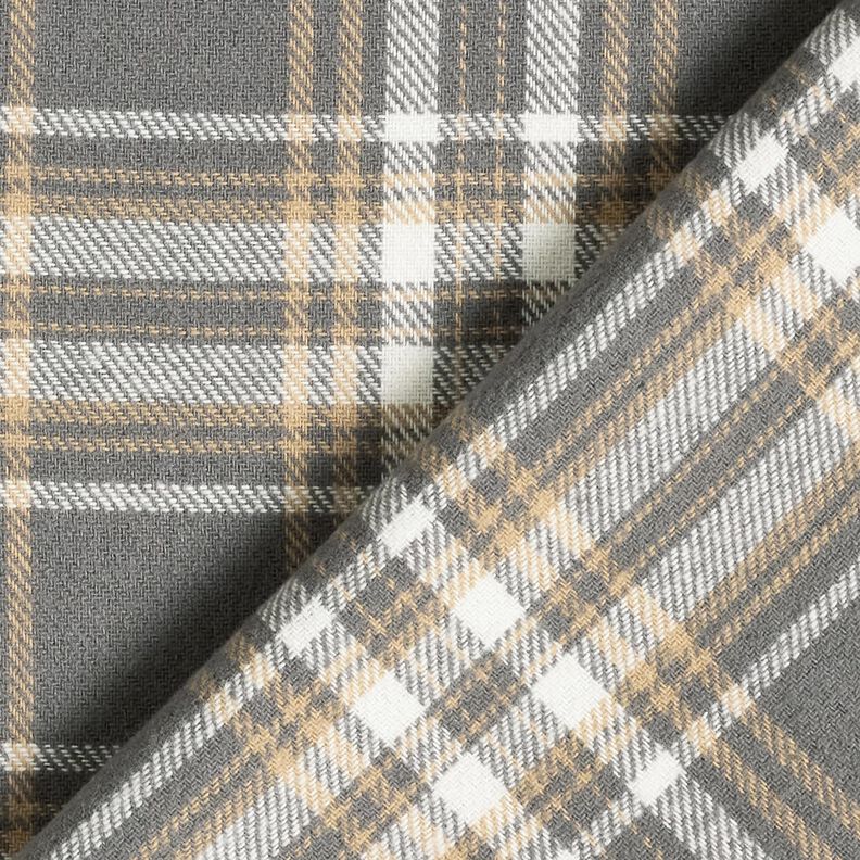 Flanelle coton Carreaux – gris/blanc, image number 4