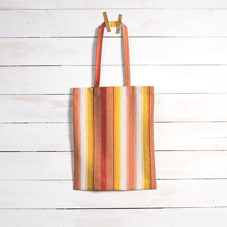 Toile pour store banne Rayures mélangées – terre cuite/moutarde,  image number 8