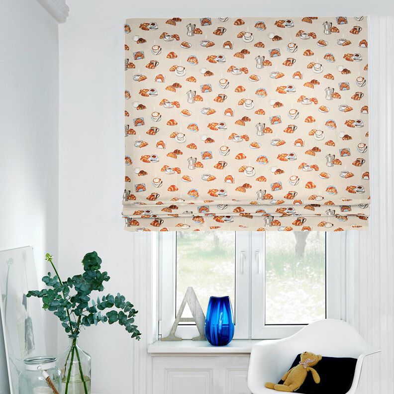 Tissu de décoration Semi-panama croissants frais – marron clair/nature,  image number 5