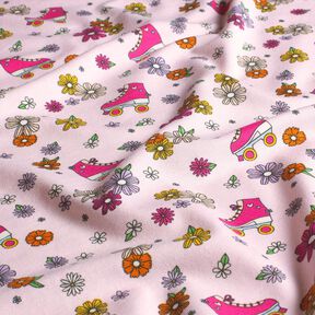 Jersey coton Patins à roulettes rétro – rosé, 