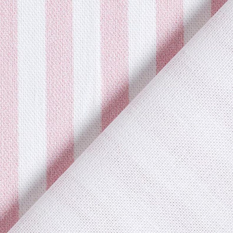 Tissu de décoration Semi-panama rayures verticales – rosé/blanc,  image number 4