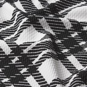 Jacquard en maille structuré à carreaux – noir/blanc, 
