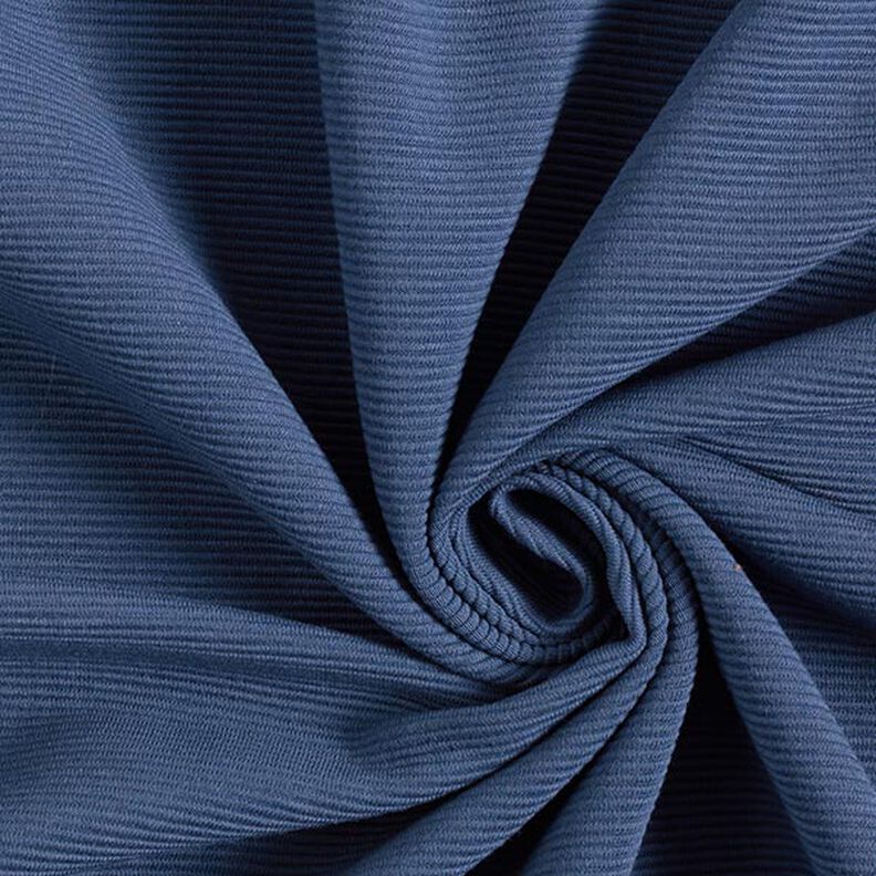 Jersey côtelé ottoman uni – bleu jean,  image number 1