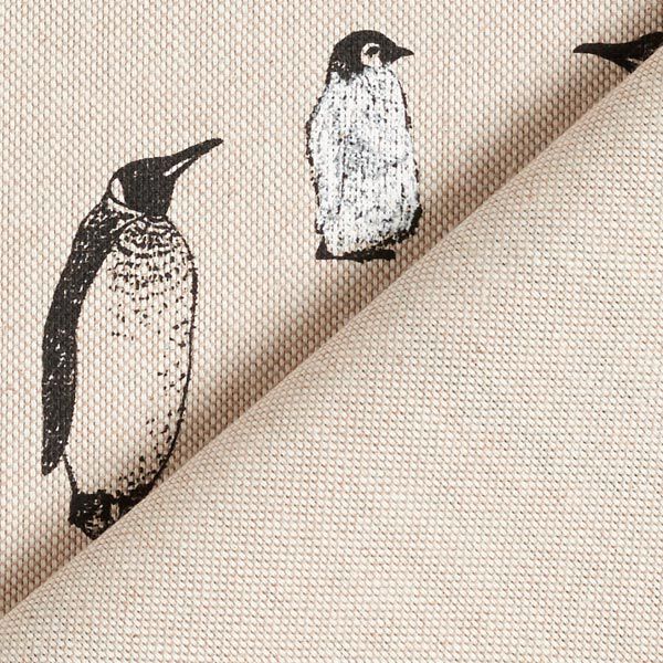 Tissu de décoration Semi-panama Pingouins – nature,  image number 6