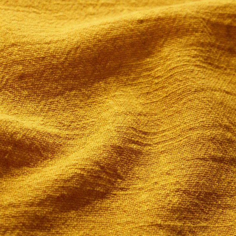 Tissu en coton aspect lin – moutarde,  image number 2