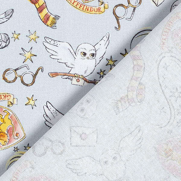 Cretonne Tissu sous licence «Harry Potter» Objets souvenirs de Gryffondor | Warner Bros. – argent,  image number 4