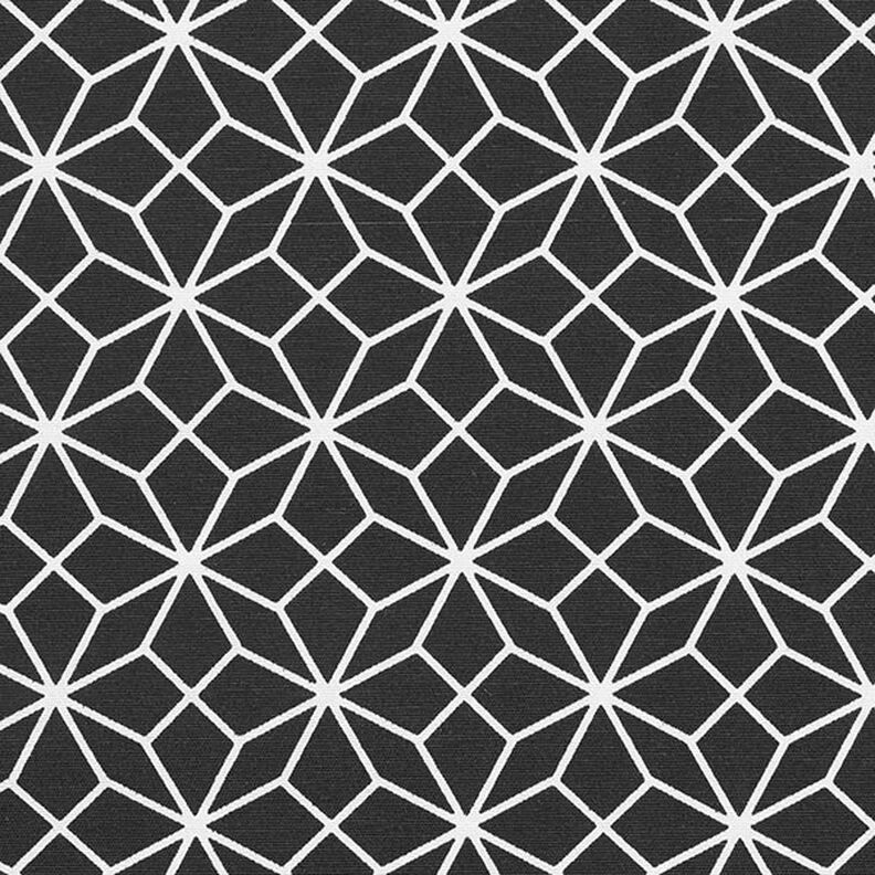 Tissu de décoration Canvas Kaléidoscope – noir/blanc,  image number 1